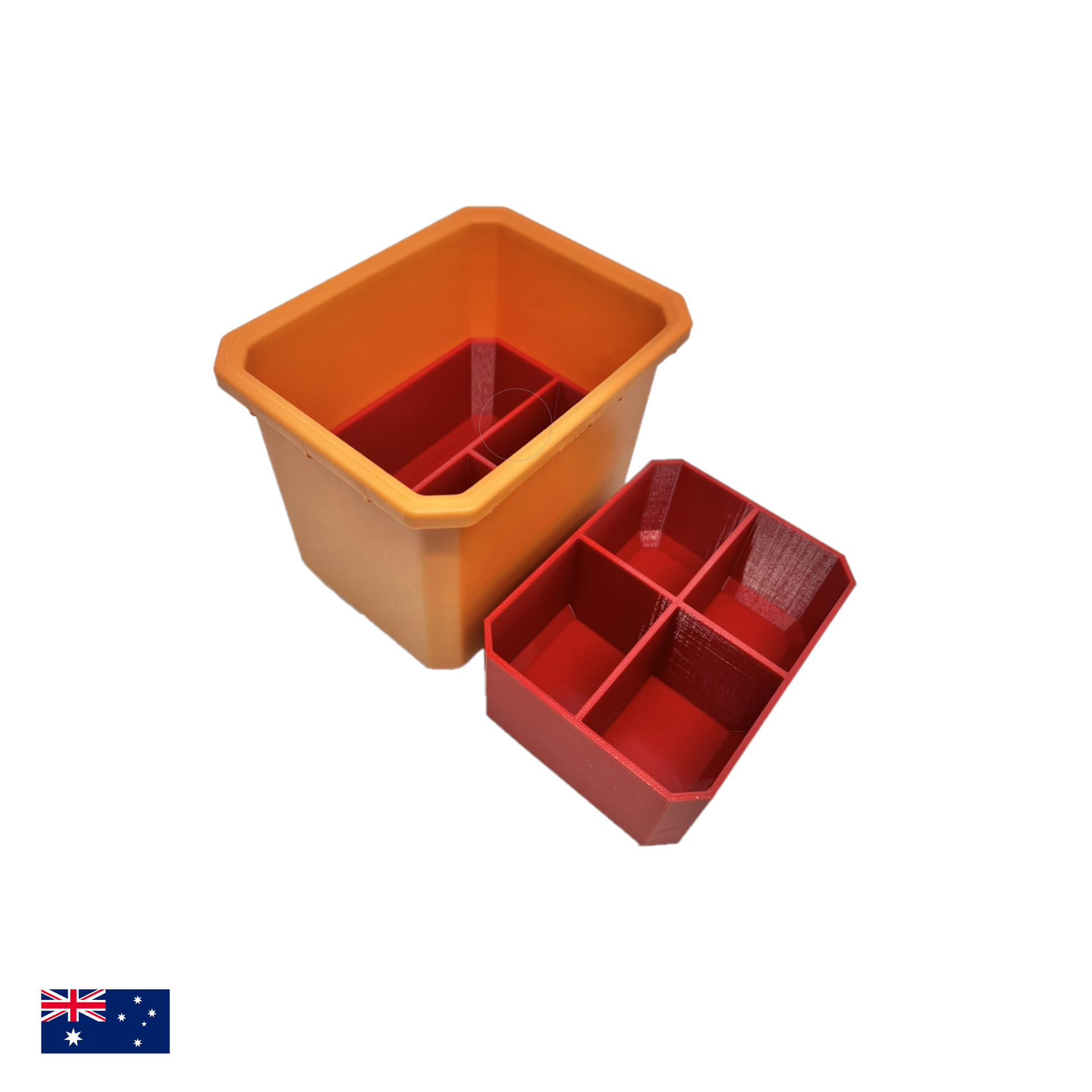 Half Height Divider Nesting Bins for AEG QuickStack Organiser Red