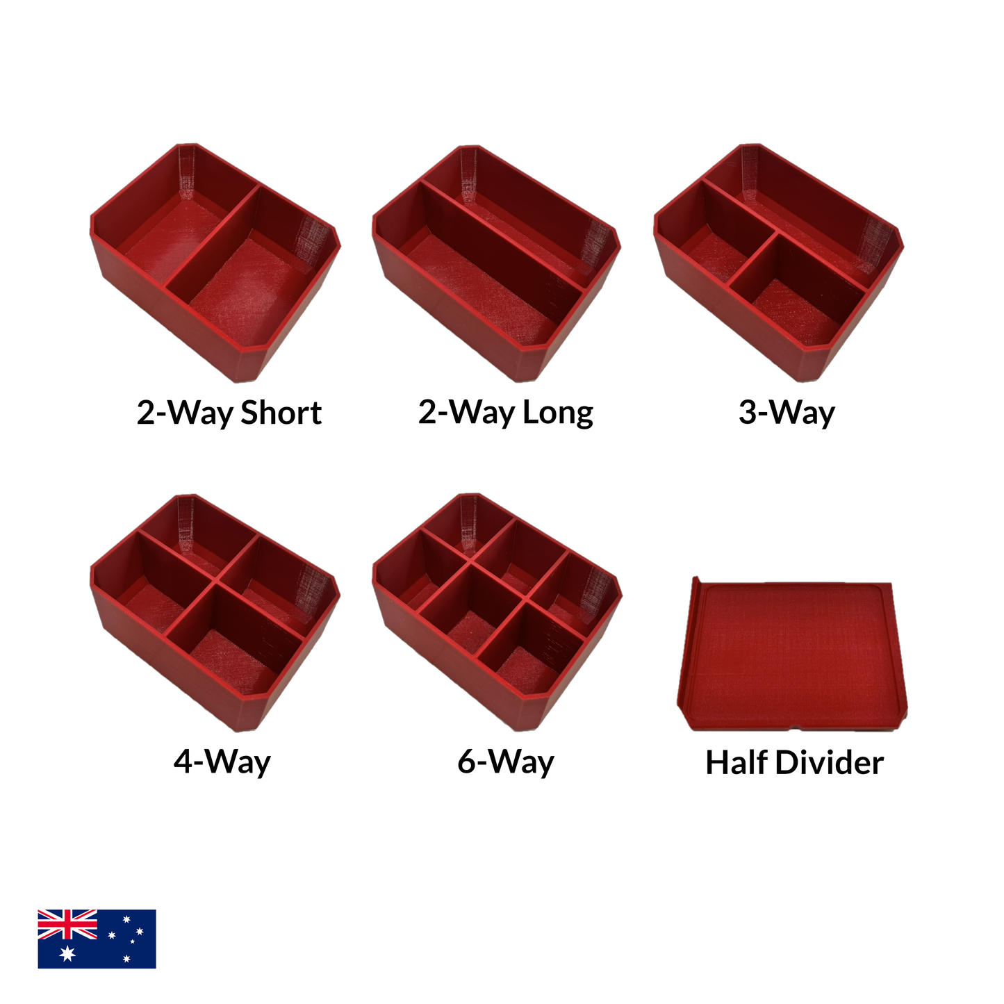 Half Height Divider Nesting Bins for AEG QuickStack Organiser Divider Options