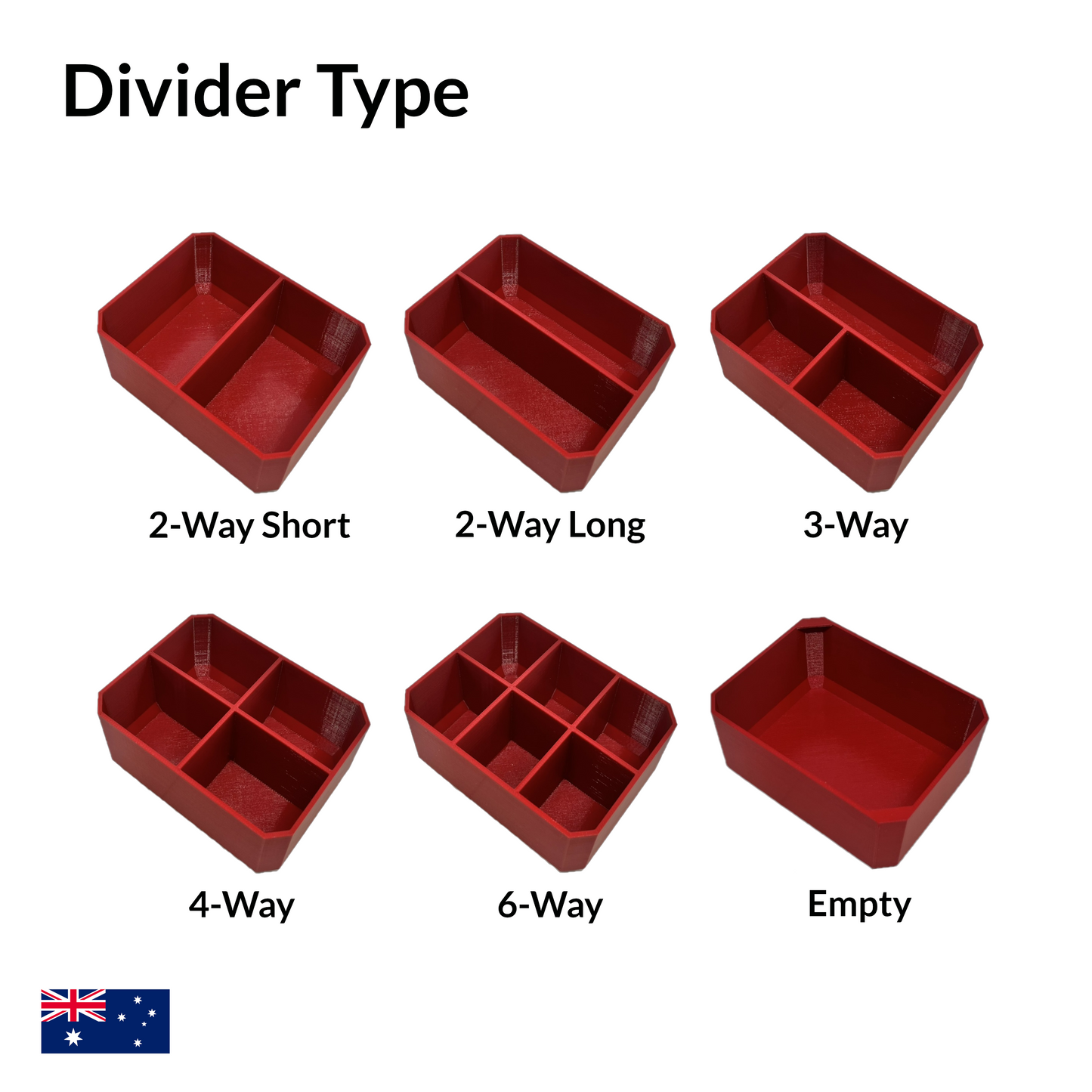 Half Height Insert Nesting Bins for AEG-PROCTO Organiser Divider Type