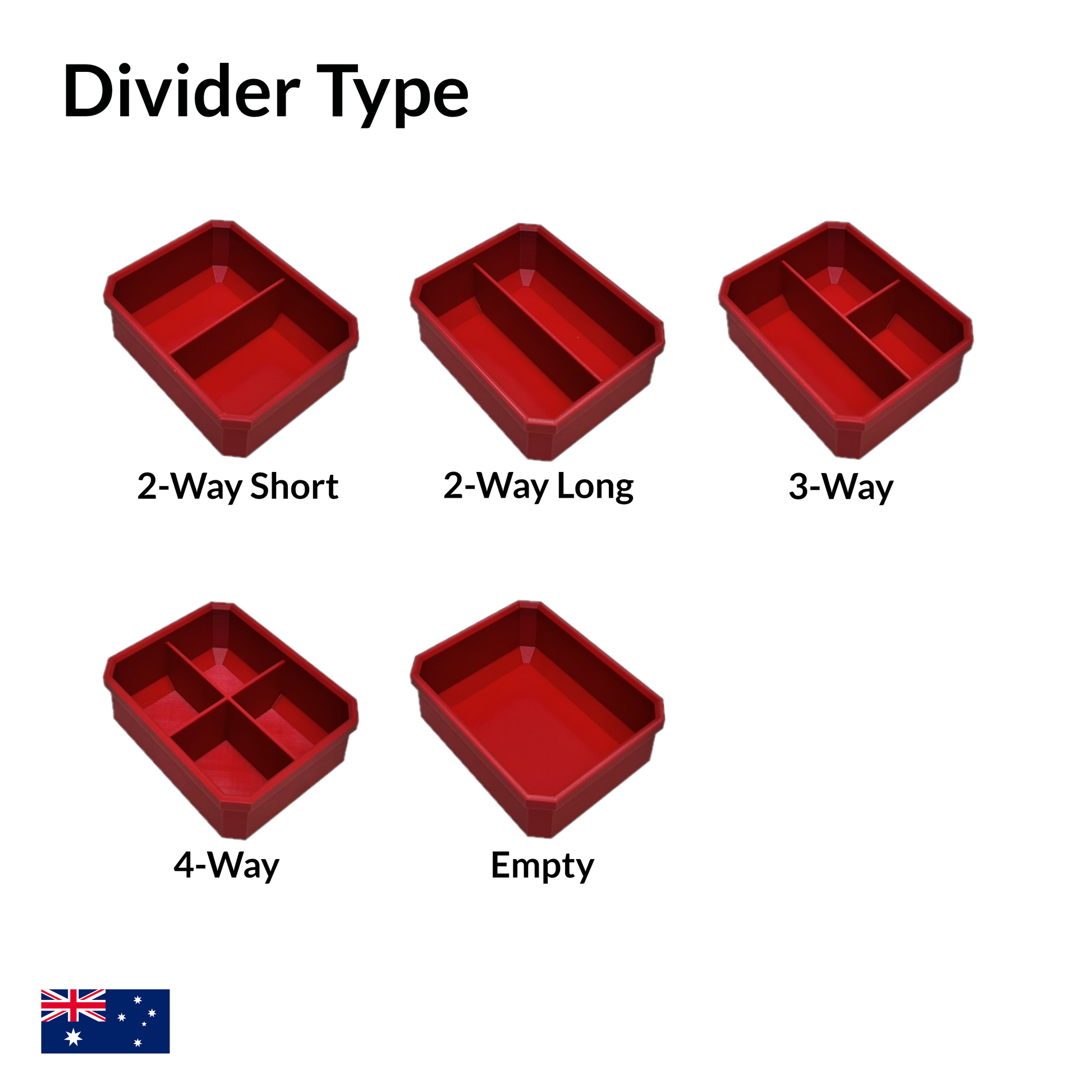 Half Height Divider Nesting Bins for Milwaukee 3-Drawer Tool Box Divider Options