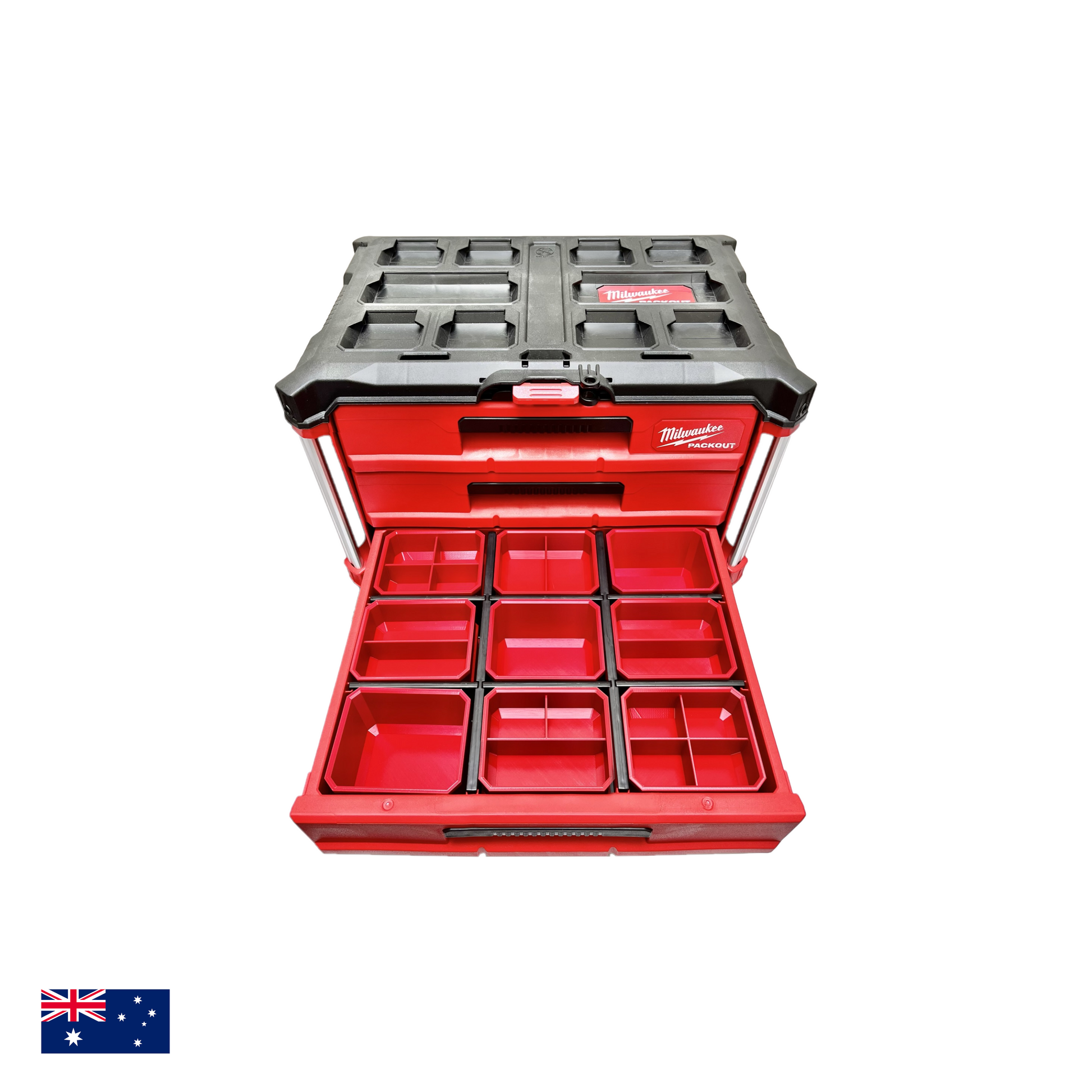 Half Height Divider Nesting Bins for Milwaukee 3-Drawer Tool Box