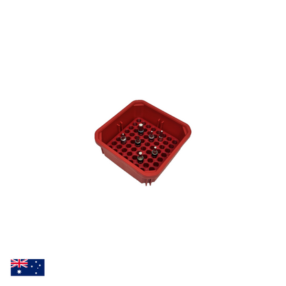 64 1/4" Hex Bit Holder for Milwaukee Packout Red with Bin and Bits