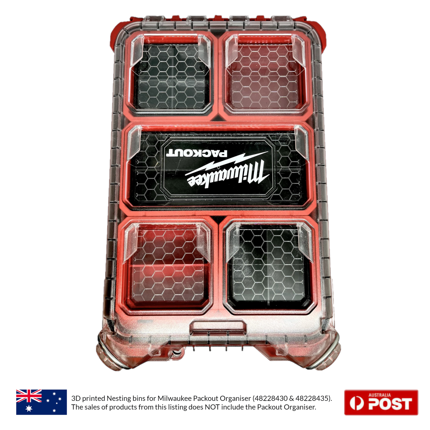 Long Nesting Insert Tray Bins for Milwaukee Packout