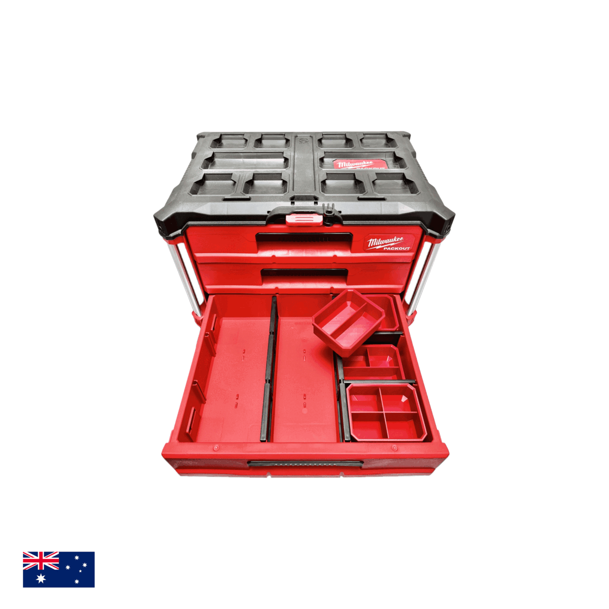 Half Height Divider Nesting Bins for Milwaukee 3-Drawer Tool Box GIF