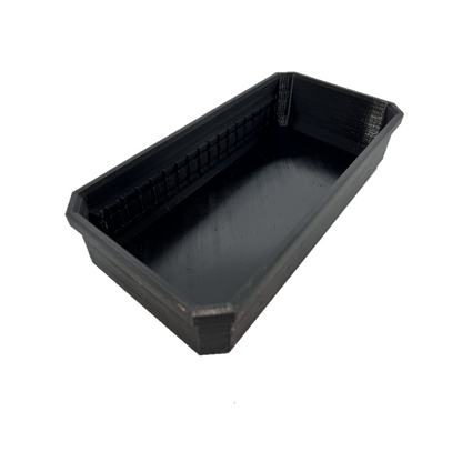 Black Long Bin With Bit Holder Mount for Milwaukee Packout