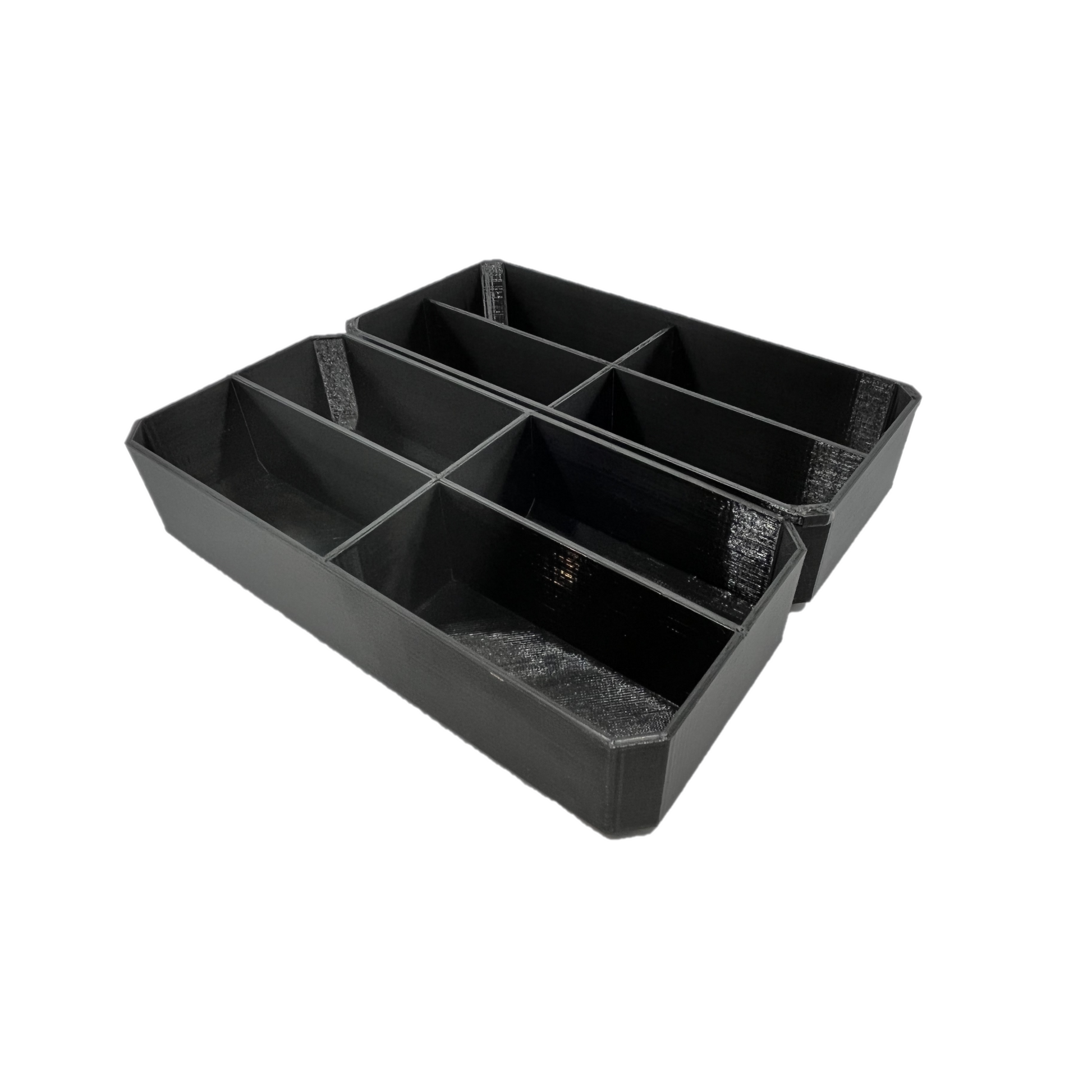 Long Nesting Insert Tray Bins for Milwaukee Packout Black 4-Way