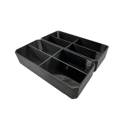Long Nesting Insert Tray Bins for Milwaukee Packout Black 4-Way