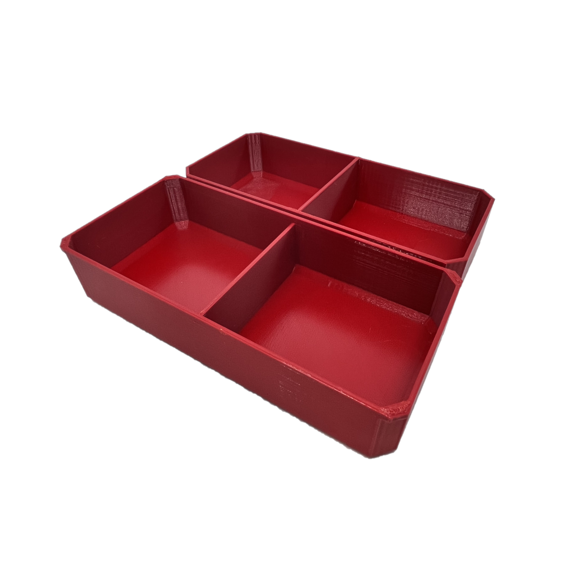 Long Nesting Insert Tray Bins for Milwaukee Packout Red