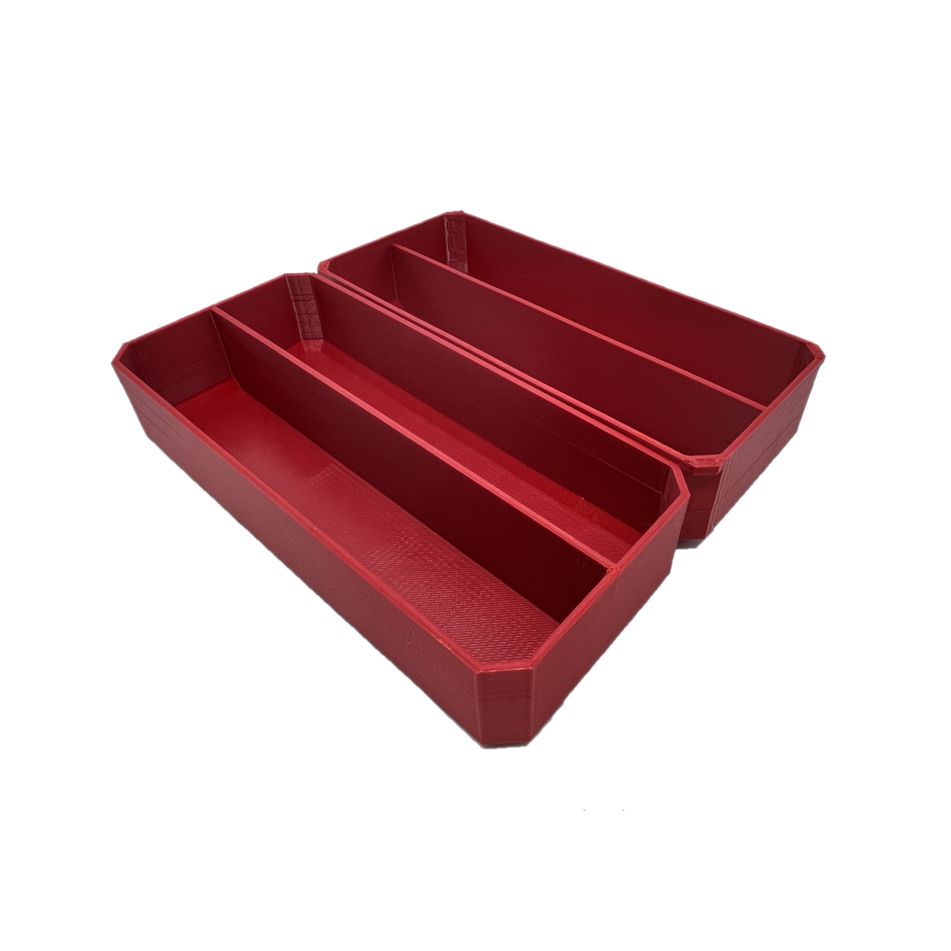 Long Nesting Insert Tray Bins for Milwaukee Packout Red