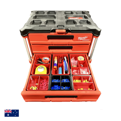 Half Height Long Nesting Divider Bins for Milwaukee 3-Drawer Tool Box Full Set