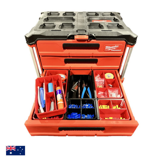Half Height Long Nesting Divider Bins for Milwaukee 3-Drawer Tool Box