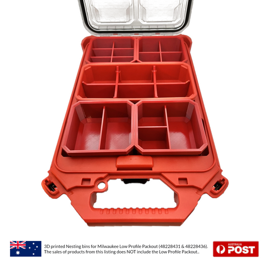 Square Bin with Dividers for Milwaukee Packout